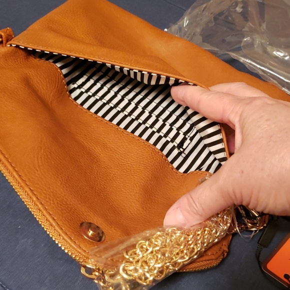 Versatile Tanned Leather Envelope Wristlet/Clutch - Picture 7 of 8